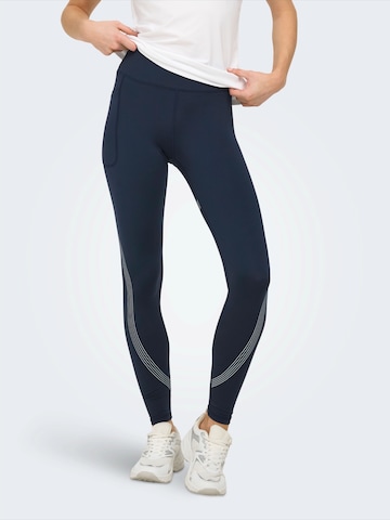 Coupe slim Pantalon de sport 'ONPMila-2-Contra Life' ONLY PLAY en bleu : devant