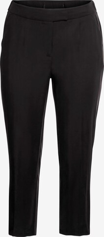 SHEEGO Pleated Pants in Black: front
