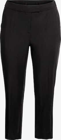 SHEEGO Regular Pleated Pants in Black: front
