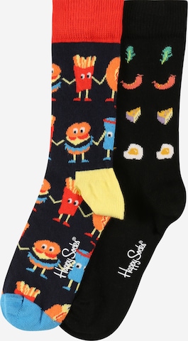 Happy Socks Socken 'Food Friends' in Schwarz: predná strana