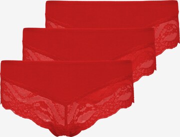 SNOCKS Boyshorts 'Spitze' in Red: front