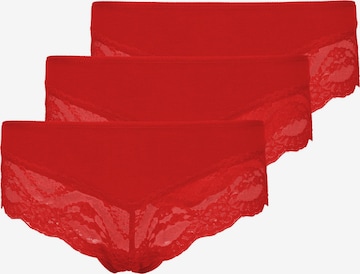 SNOCKS Boyshorts 'Spitze' in Red: front