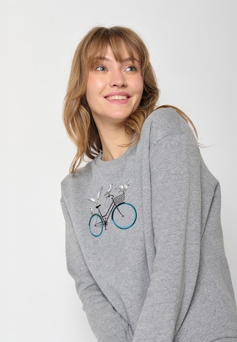 GREENBOMB Sweatshirt 'Bike Seagulls' in Grijs