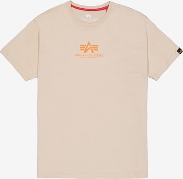 smėlio ALPHA INDUSTRIES Marškinėliai: priekis