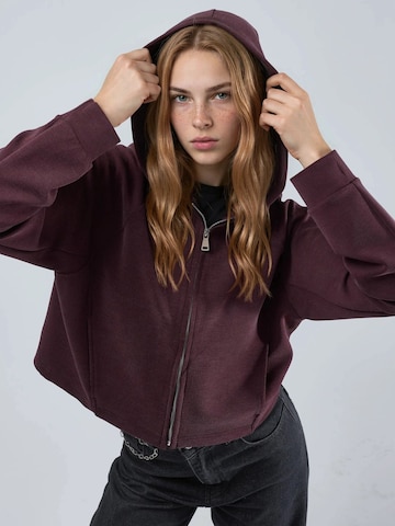Busem Sweatjacke in Rot: Vorderseite