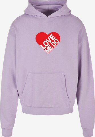 Merchcode Sweatshirt 'Beatles - Love me do' in Lila: predná strana