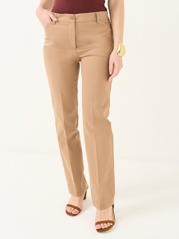 Camomilla Italia Regular Trousers with creases 'Clair-D' in Beige: front