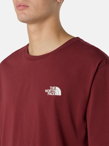THE NORTH FACE Shirt 'M MOUNTAIN SKETCH SS TEE  RELAXED' in Red