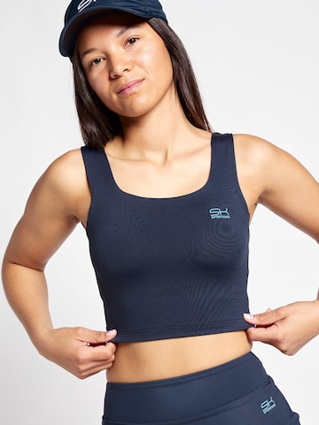 Haut de sport '2-in-1 Sport Crop Top mit Bustier' SPORTKIND en bleu : devant
