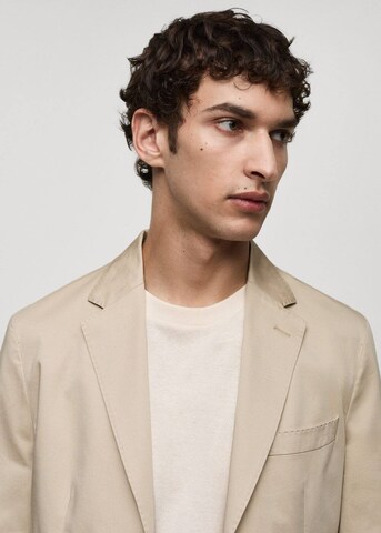 Coupe slim Veste de costume 'Capri' MANGO MAN en beige