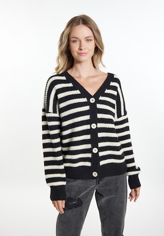 DreiMaster Vintage Knit cardigan in Black: front