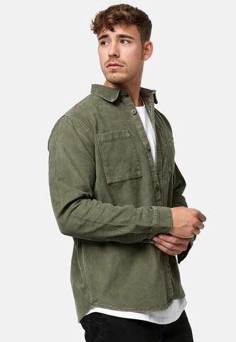 INDICODE JEANS Regular fit Overhemd 'Thyge' in Groen