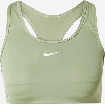 NIKE Bustier Sport bh in Groen: voorkant