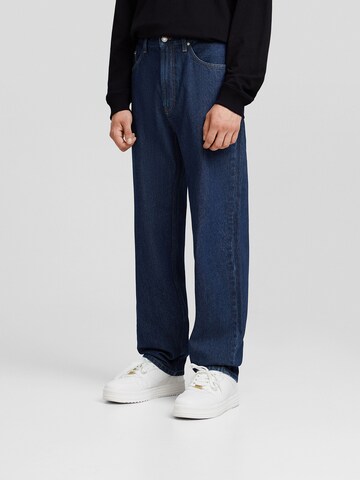 Loosefit Jean Bershka en bleu : devant