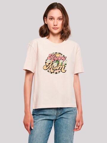 F4NT4STIC Shirt 'Mothers Day Floral Design Happy Mom Motherhood Appreciation' in Roze: voorkant