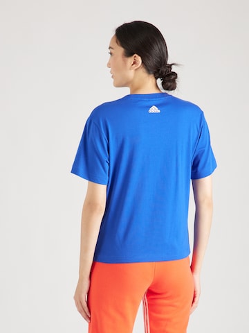 ADIDAS SPORTSWEAR Функционална тениска 'Farm Graphic' в синьо