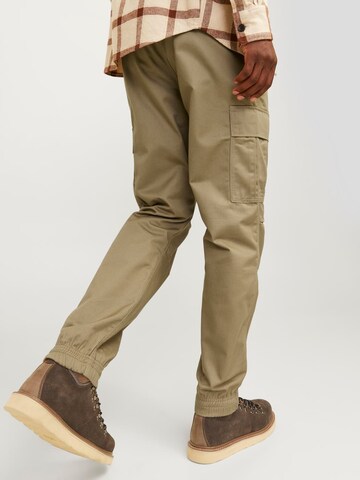 JACK & JONES Tapered Trousers 'JPSTKANE JJROUPE' in Beige
