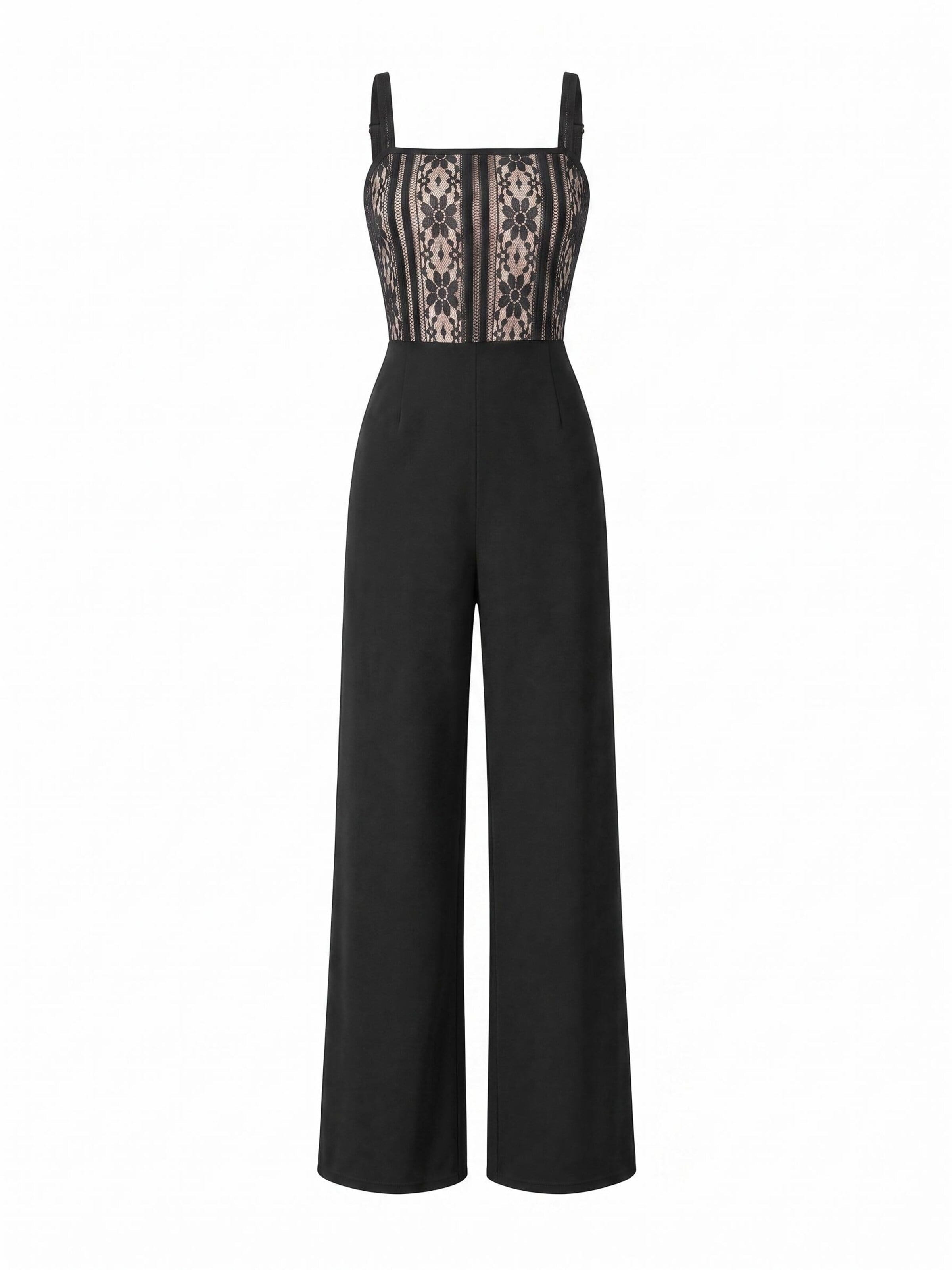 Cupshe Jumpsuit 'Straight Leg' in Black: front