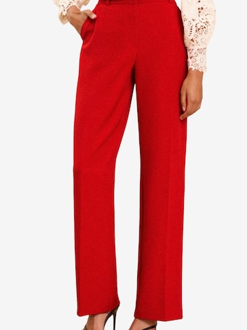 love & roses Wide Leg Bukser med fals i rød: forside