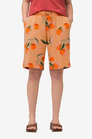 Ulla Popken Regular Broek in Oranje: voorkant