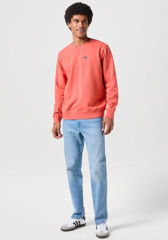 WRANGLER Sweatshirt 'SIGN OFF CREW' in Rot