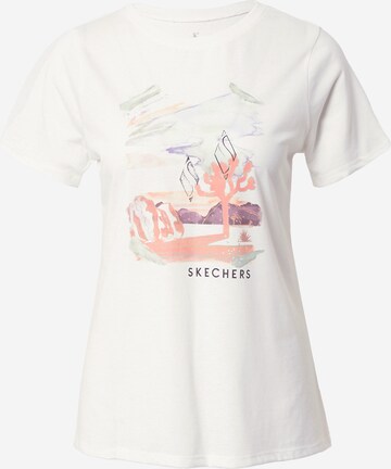 SKECHERS Funkční tričko – bílá: přední strana