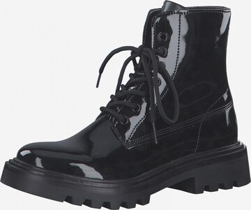 TAMARIS Lace-Up Ankle Boots in Black: front