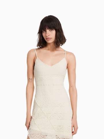 Bershka Dress in Beige: front