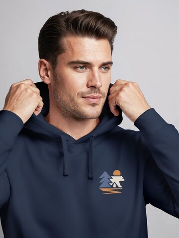Neverless Sweatshirt 'Bär wald' in Blue
