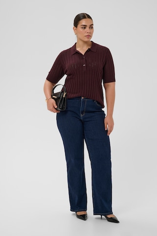 KAFFE CURVE Trui 'KCbirda' in Bruin