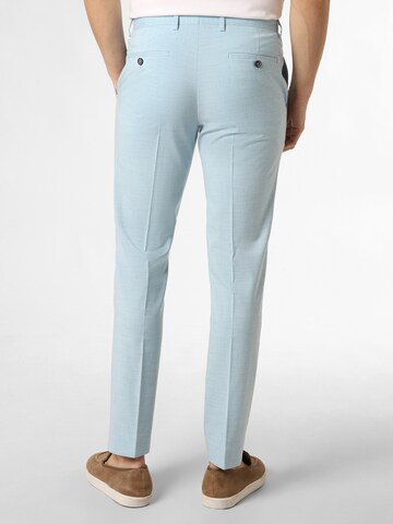 Finshley & Harding Slim fit Pleated Pants ' California ' in Blue