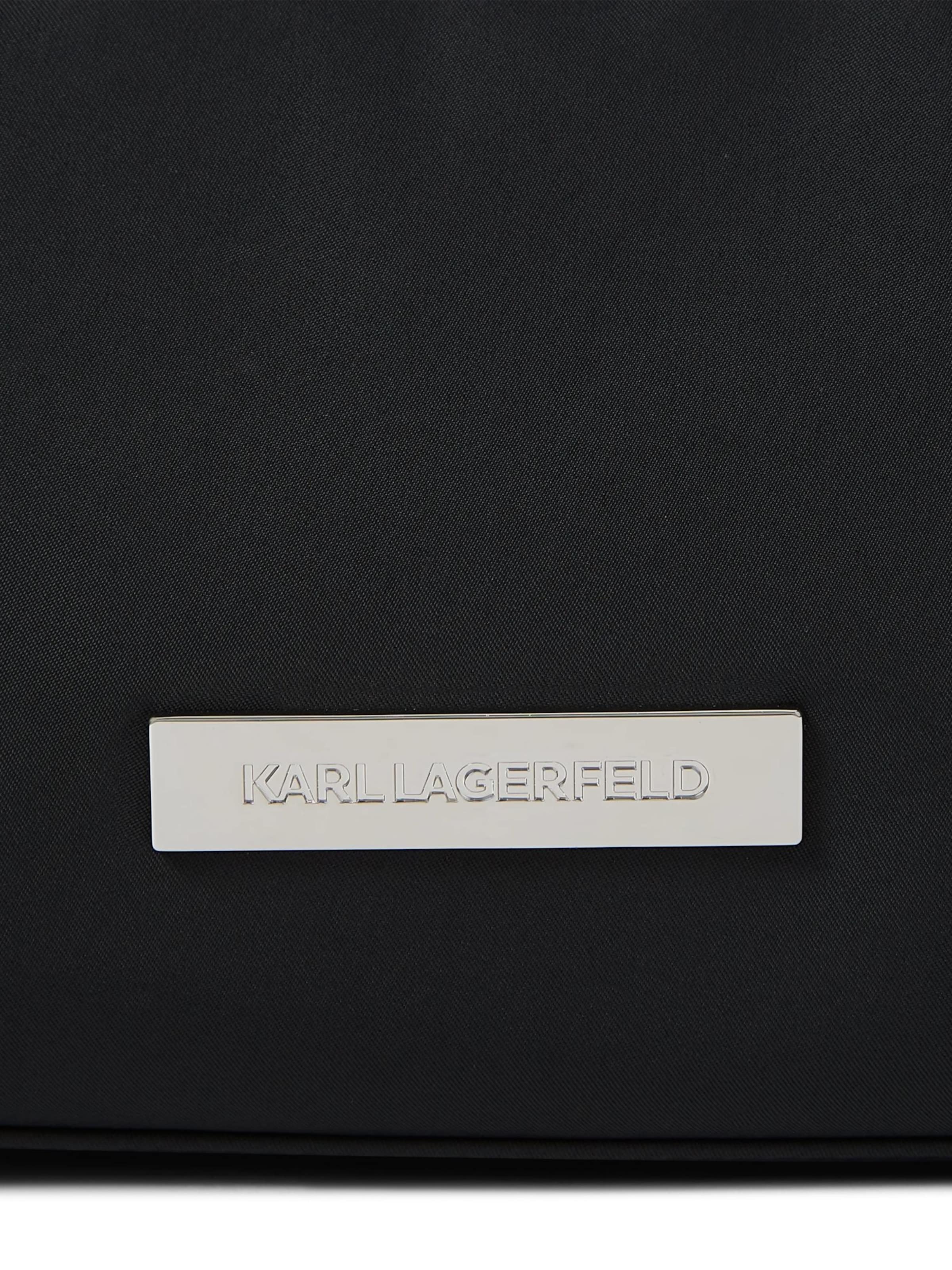 Karl Lagerfeld Schultertasche 'Ikon' in Schwarz