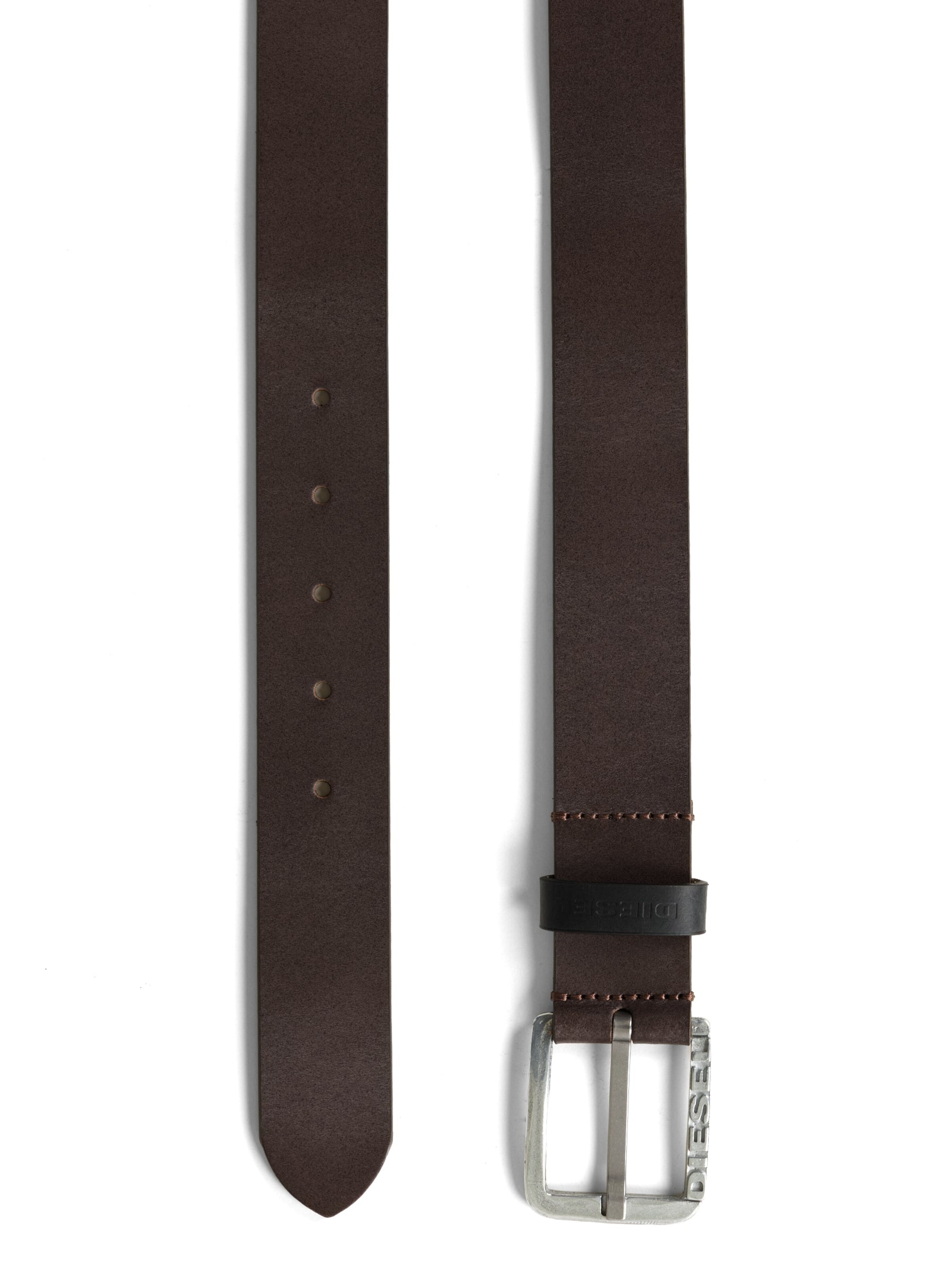 DIESEL Belt 'LOGO B-BASIC LEATHER BELT' in Brown