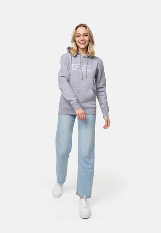 smiler. Sweatshirt in Grey: front