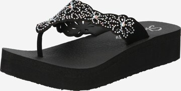 Tongs 'Vinyasa' SKECHERS en noir : devant