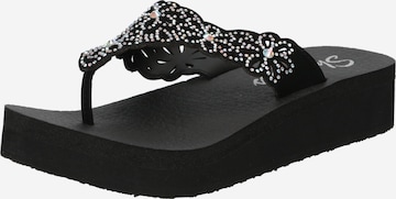 SKECHERS T-Bar Sandals 'Vinyasa' in Black: front