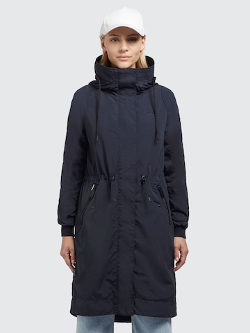 khujo Between-Seasons Coat 'Silica2' in Blue: front