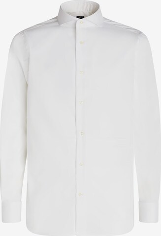 Chemise business Boggi Milano en blanc : devant