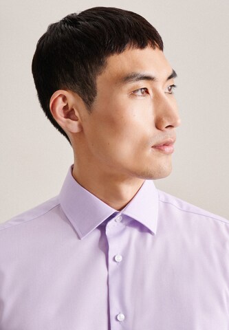 SEIDENSTICKER Slim Fit Hemd in Lila