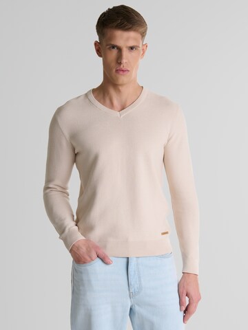 Pull-over 'VASONITEX' BIG STAR en beige : devant