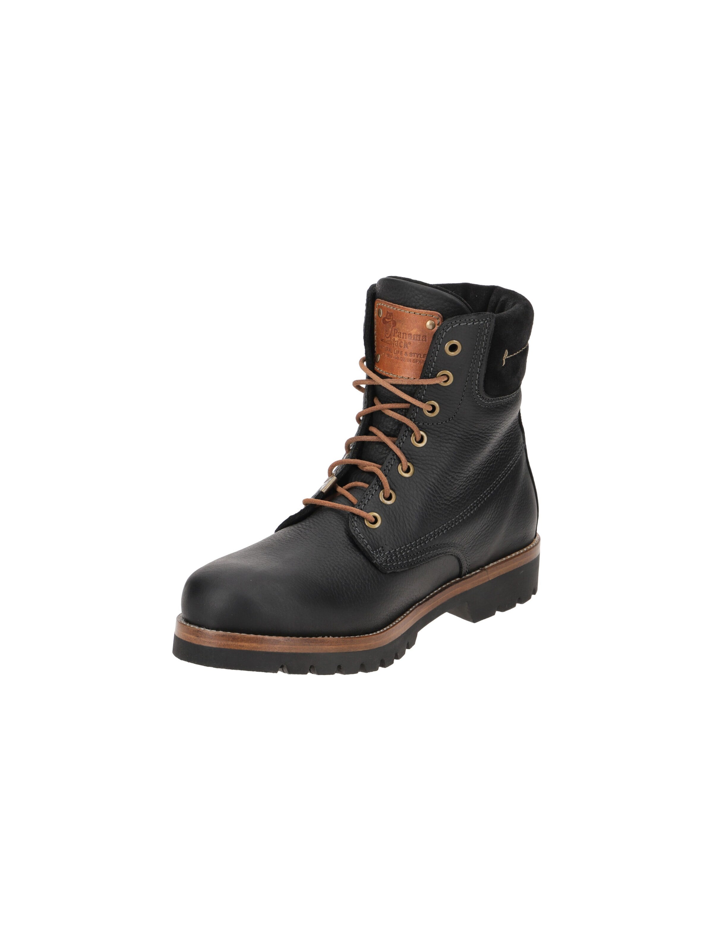 PANAMA JACK Lace-Up Boots in Black: front