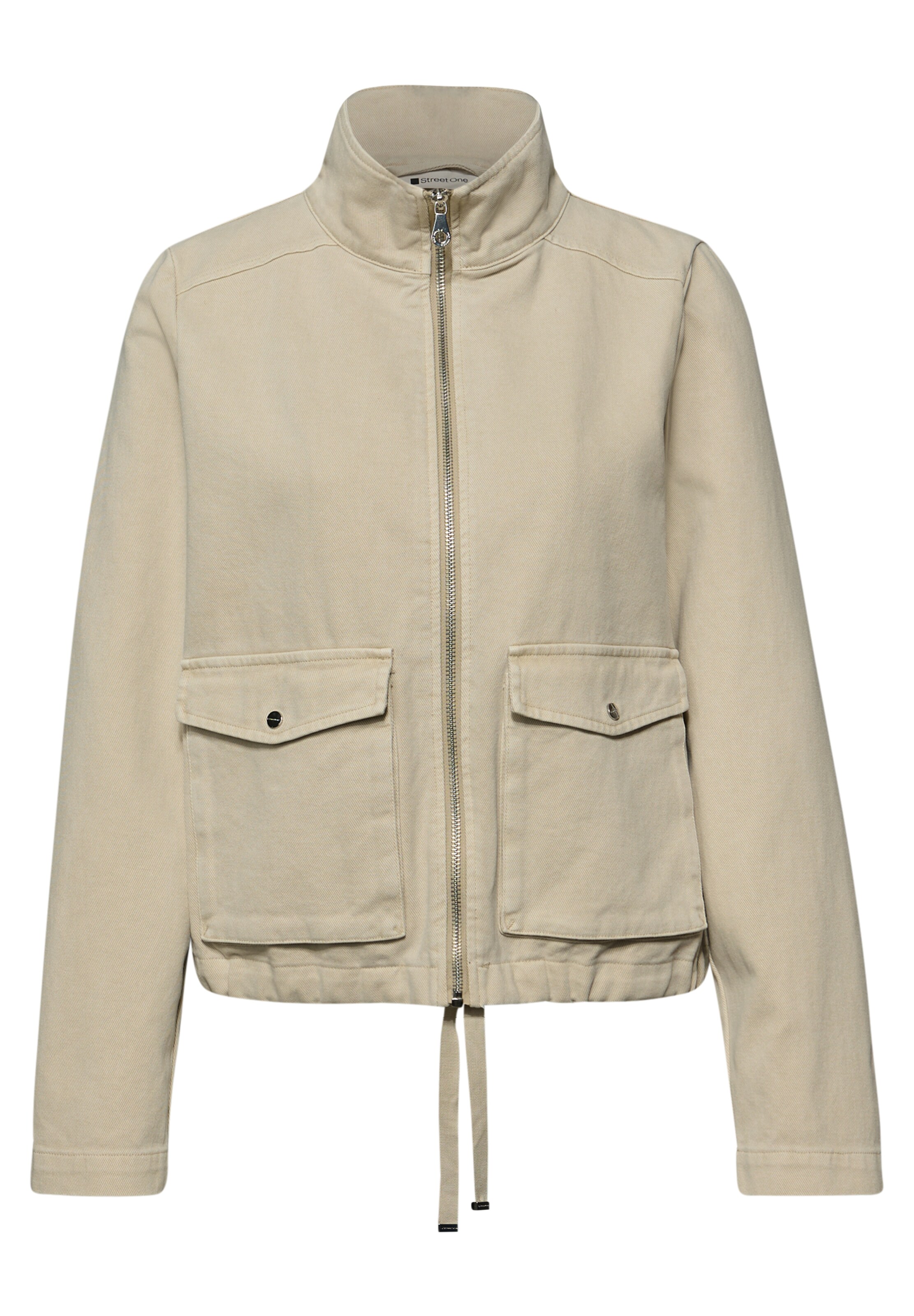 STREET ONE Washed-Look Jacke in Beige: Vorderseite
