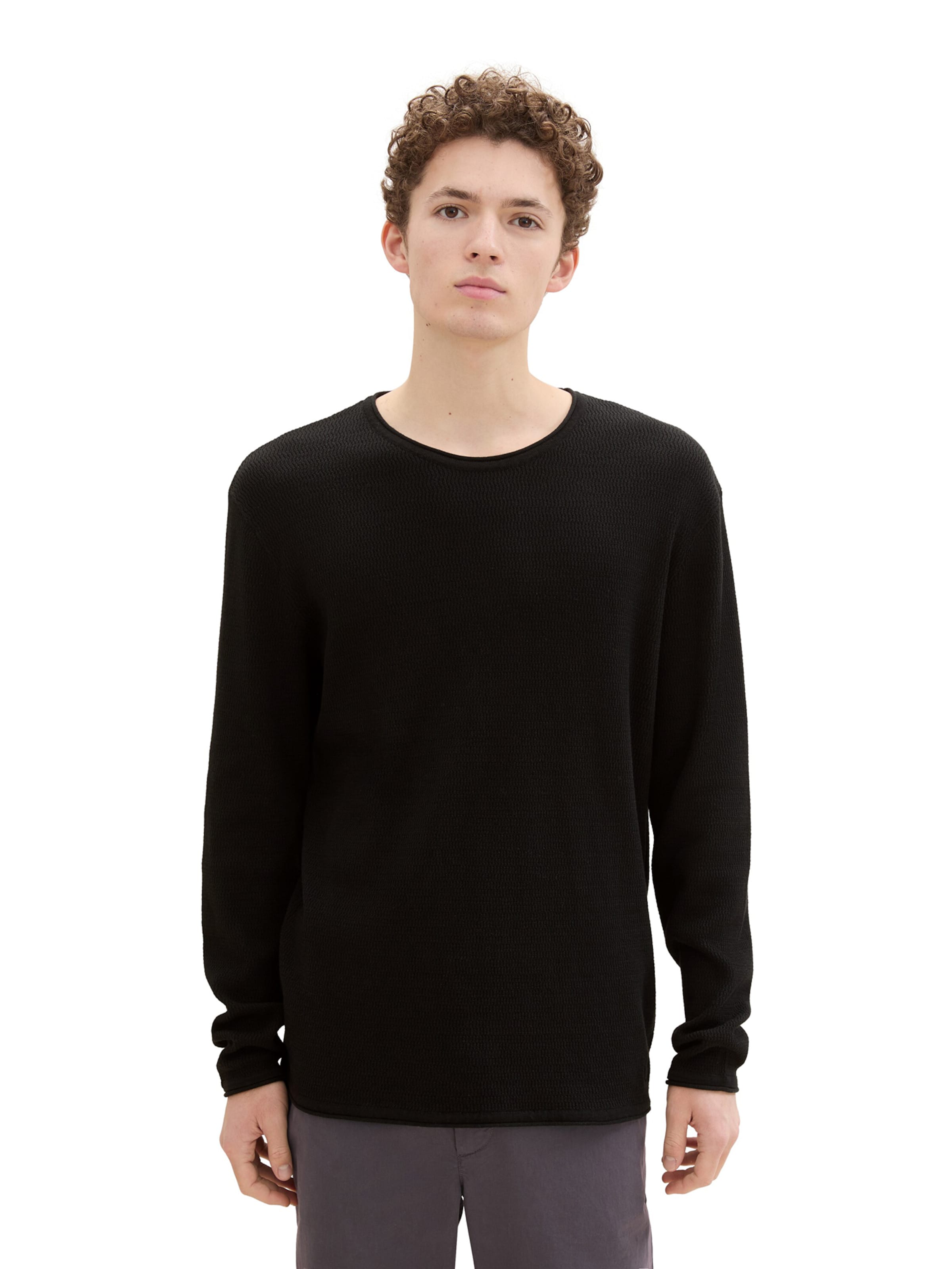 TOM TAILOR DENIM Pullover i sort: forside