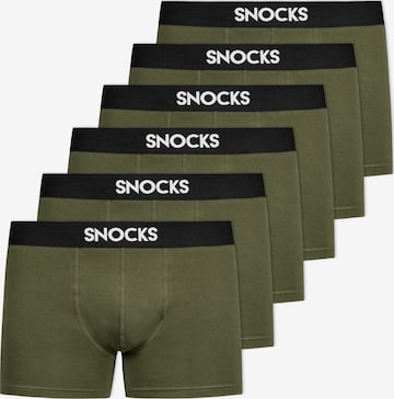 SNOCKS Boxer shorts in Green: front