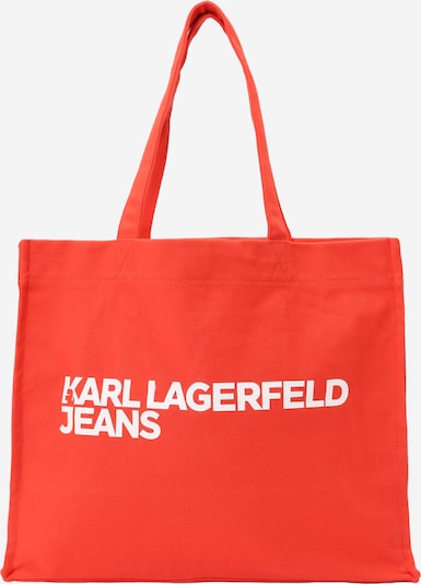 KARL LAGERFELD JEANS Ostoskassi värissä punainen / valkoinen, Tuotenäkymä