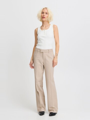 PULZ Jeans Wide Leg Hose 'Bindy' in Beige: Vorderseite