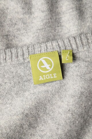 AIGLE Schurwoll-Pullover L in Grau