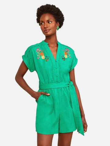 love & roses Jumpsuit in Groen: voorkant