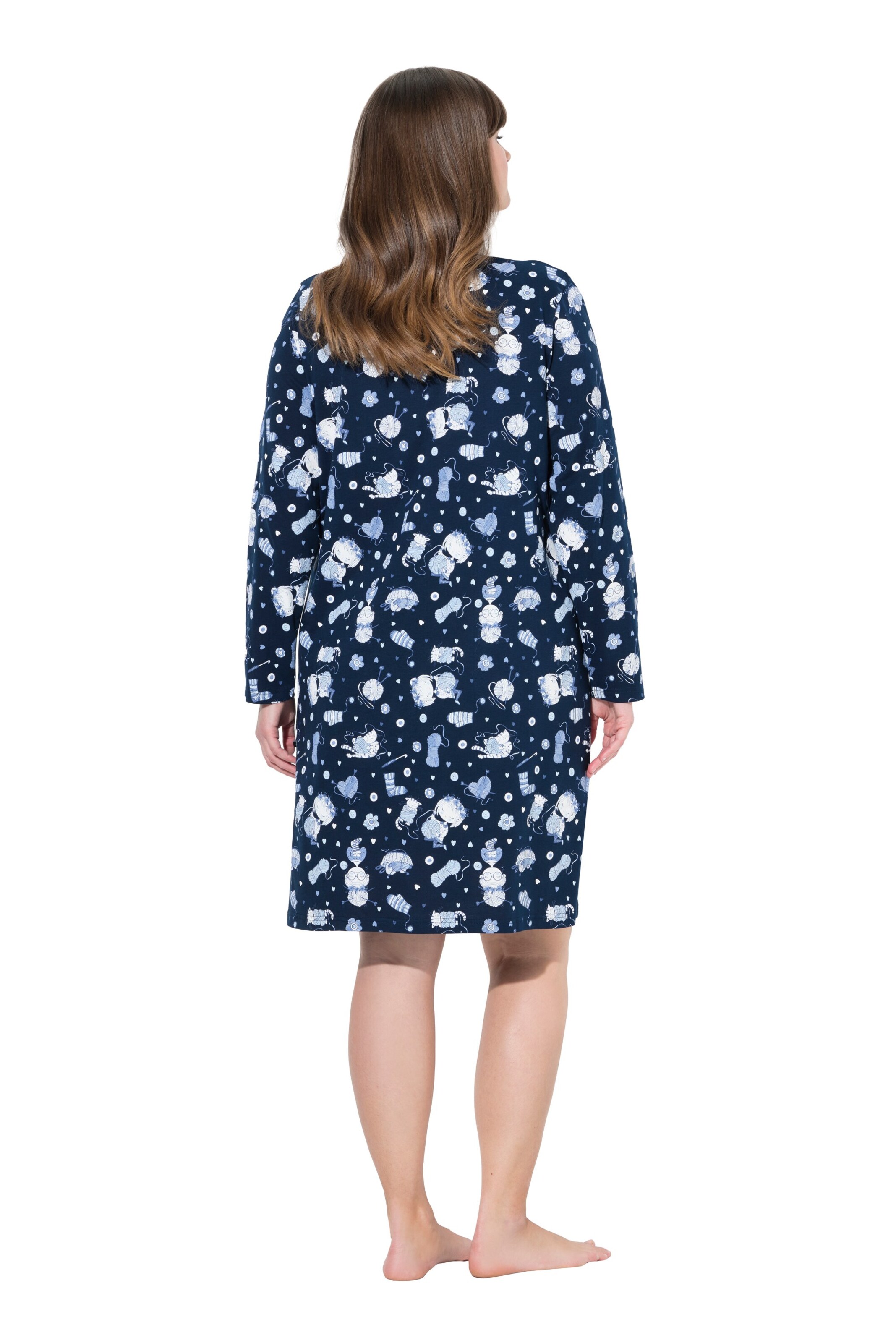 Ulla Popken Nachthemd in Blauw