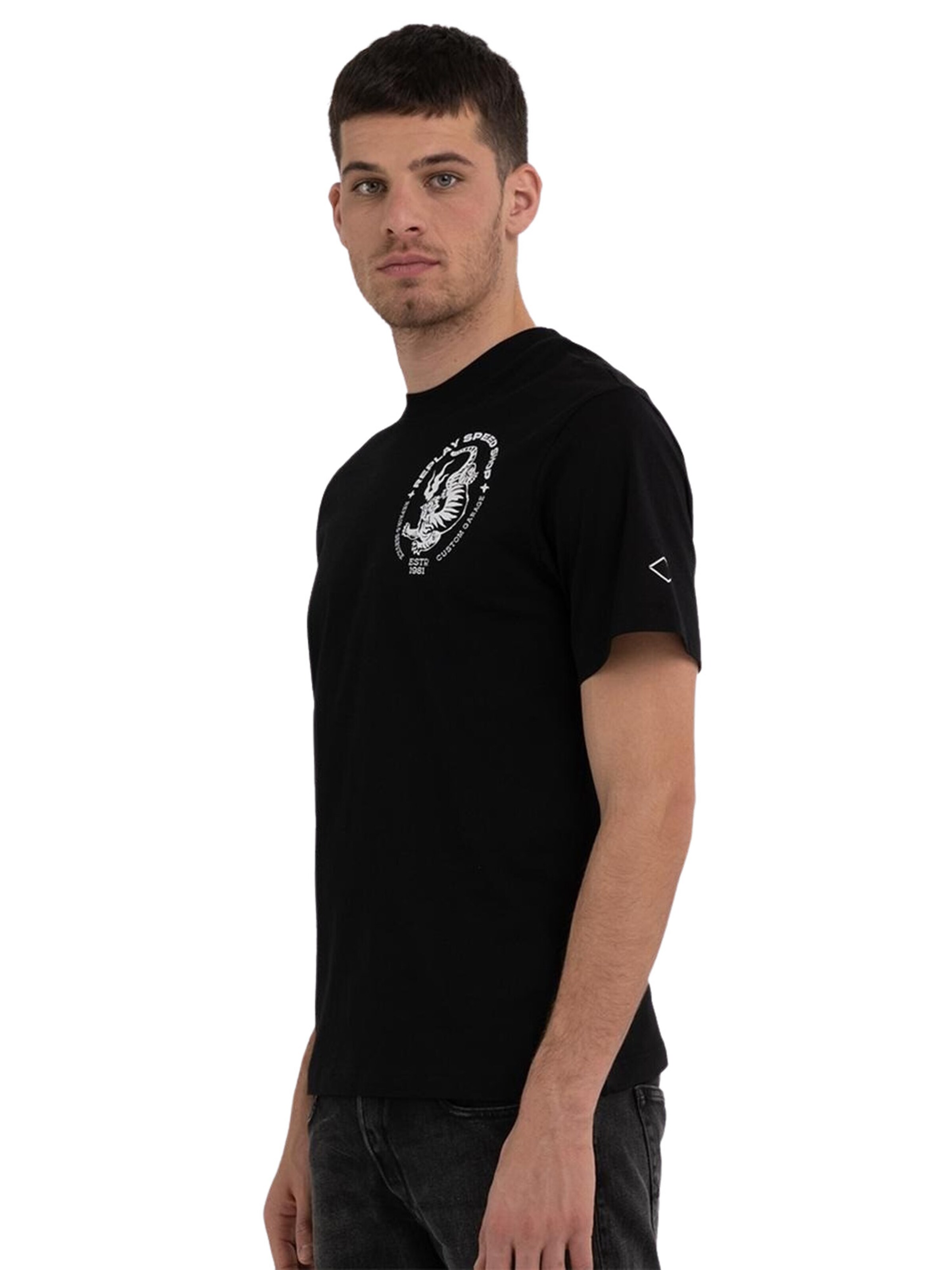 REPLAY Shirt in Zwart